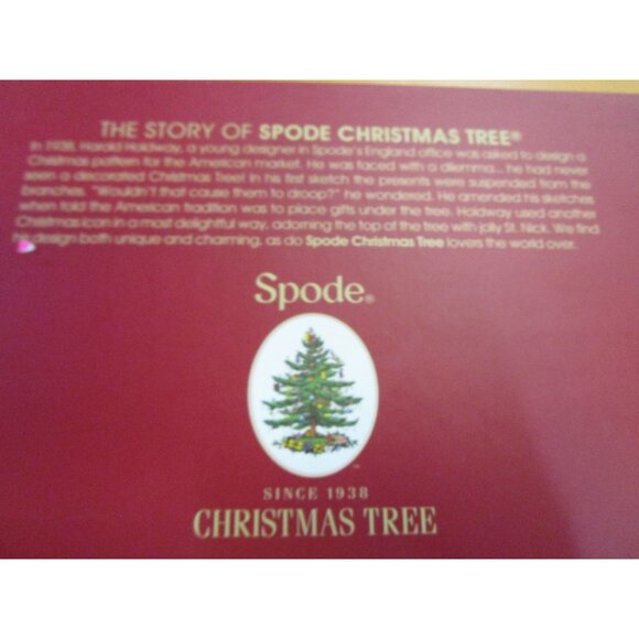 Spode Christmas Tree Teaspoons Ceramic Handle Six New In Box - Picture 12 of 12